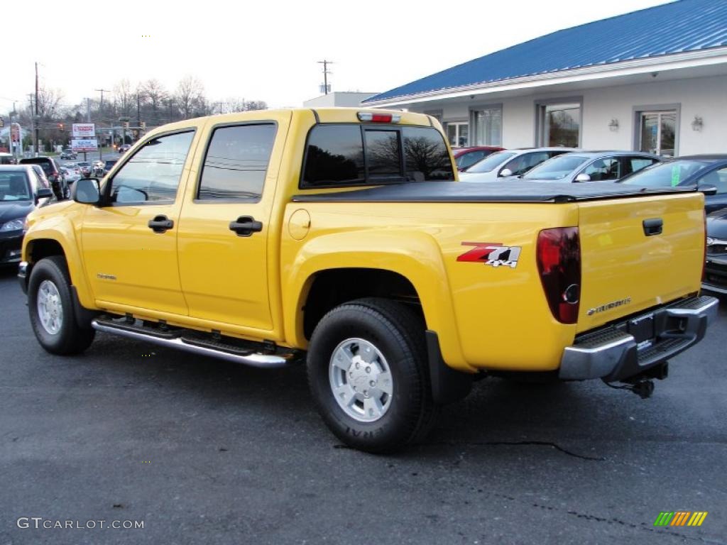 2005 Colorado Z71 Crew Cab 4x4 - Yellow / Medium Dark Pewter photo #4