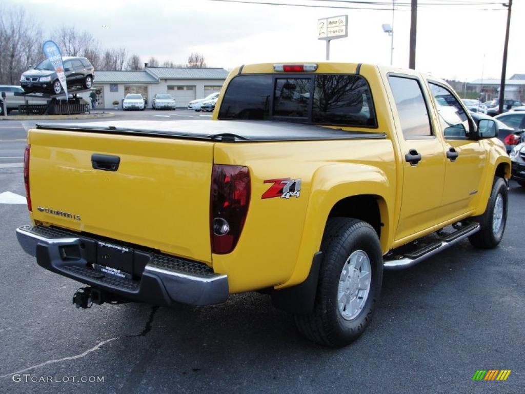2005 Colorado Z71 Crew Cab 4x4 - Yellow / Medium Dark Pewter photo #6