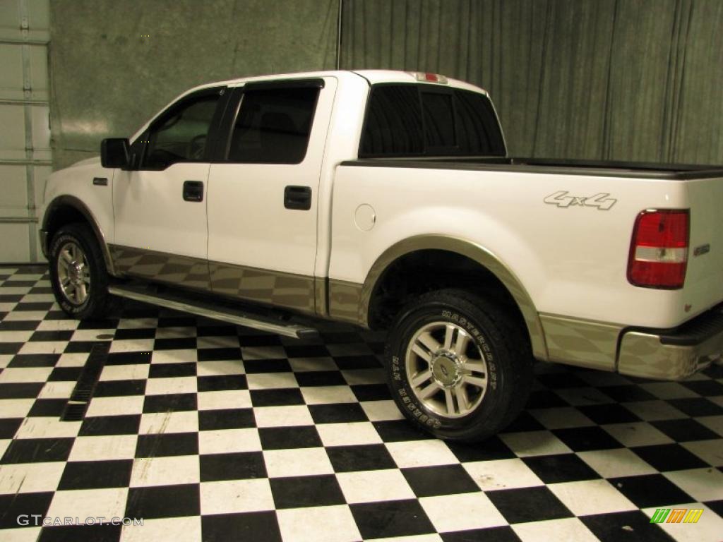 2005 F150 XLT SuperCrew 4x4 - Oxford White / Tan photo #2