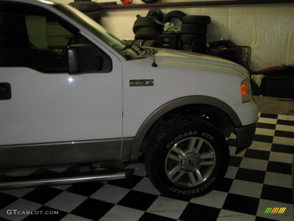 2005 F150 XLT SuperCrew 4x4 - Oxford White / Tan photo #6