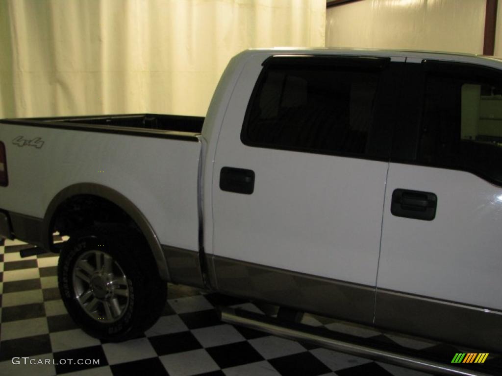 2005 F150 XLT SuperCrew 4x4 - Oxford White / Tan photo #7