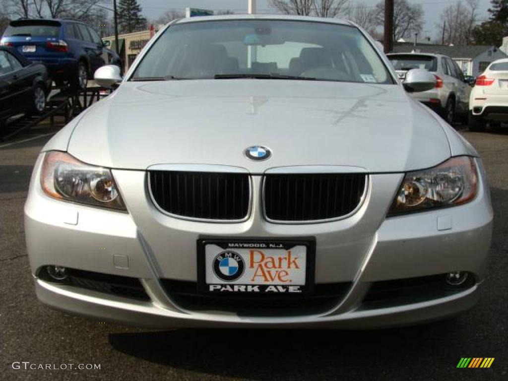 2007 3 Series 328xi Sedan - Titanium Silver Metallic / Black photo #3