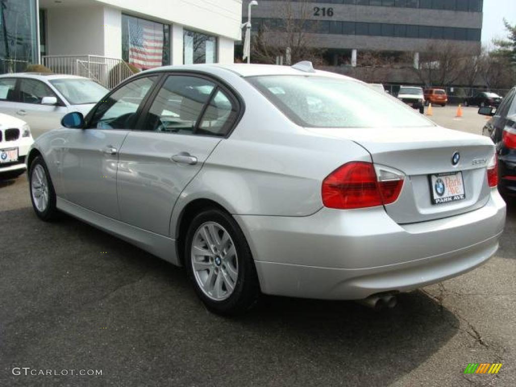 2007 3 Series 328xi Sedan - Titanium Silver Metallic / Black photo #6