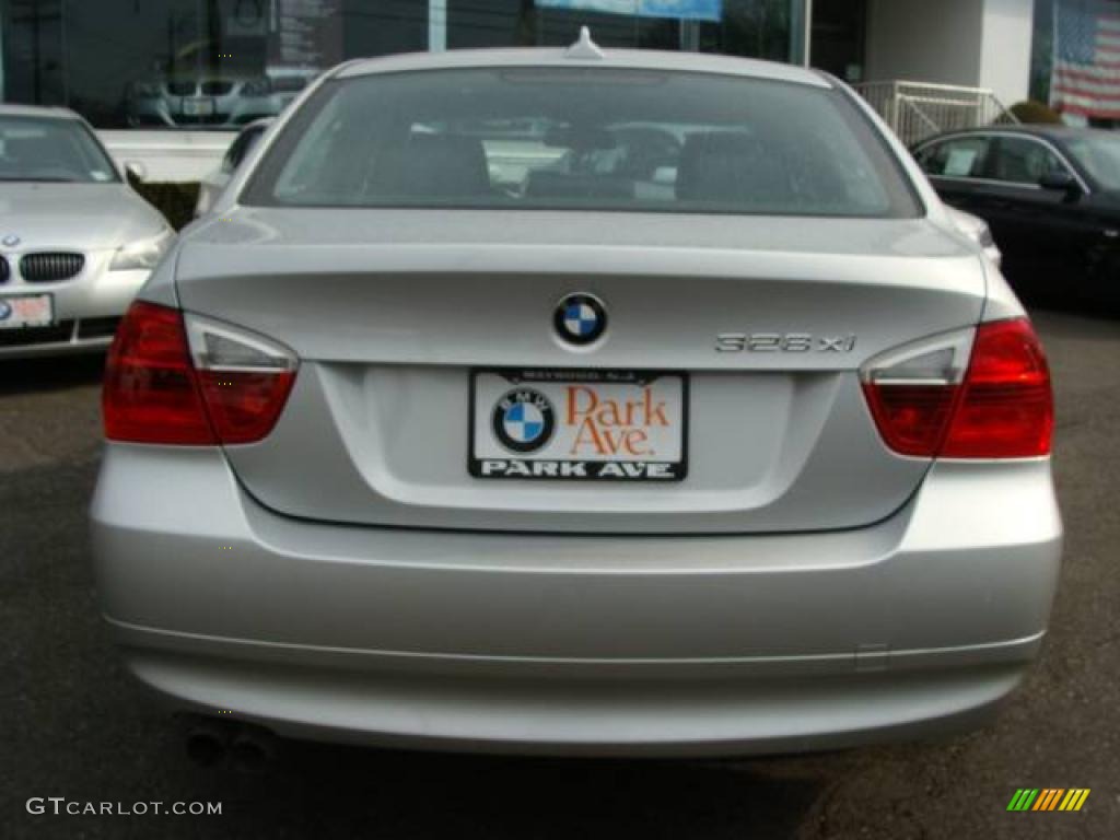 2007 3 Series 328xi Sedan - Titanium Silver Metallic / Black photo #7