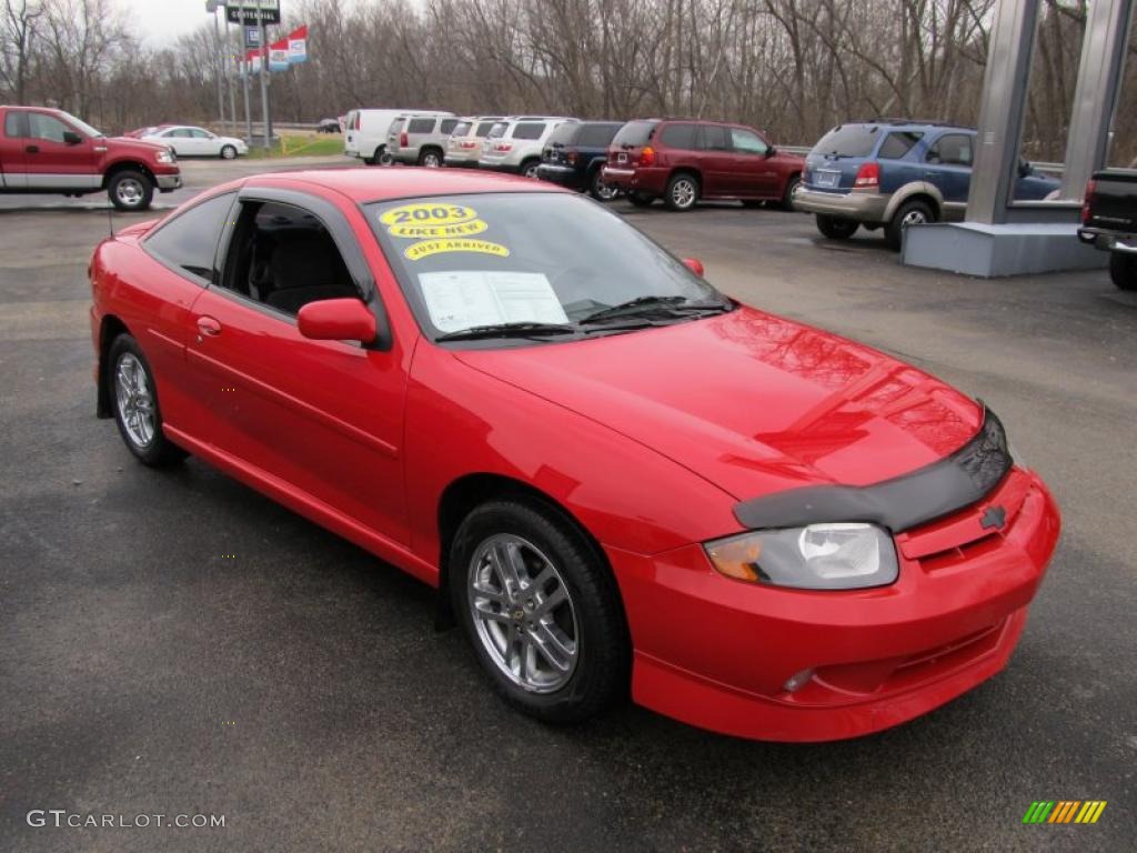 2003 Cavalier LS Sport Coupe - Victory Red / Graphite Gray photo #10