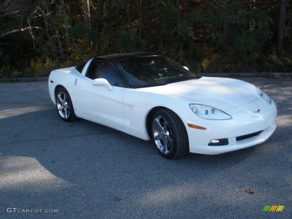 2007 Corvette Coupe - Arctic White / Ebony photo #1