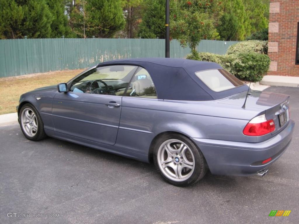 2004 3 Series 330i Convertible - Steel Blue Metallic / Sand photo #18