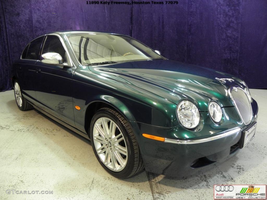2008 S-Type 3.0 - British Racing Green / Champagne photo #1