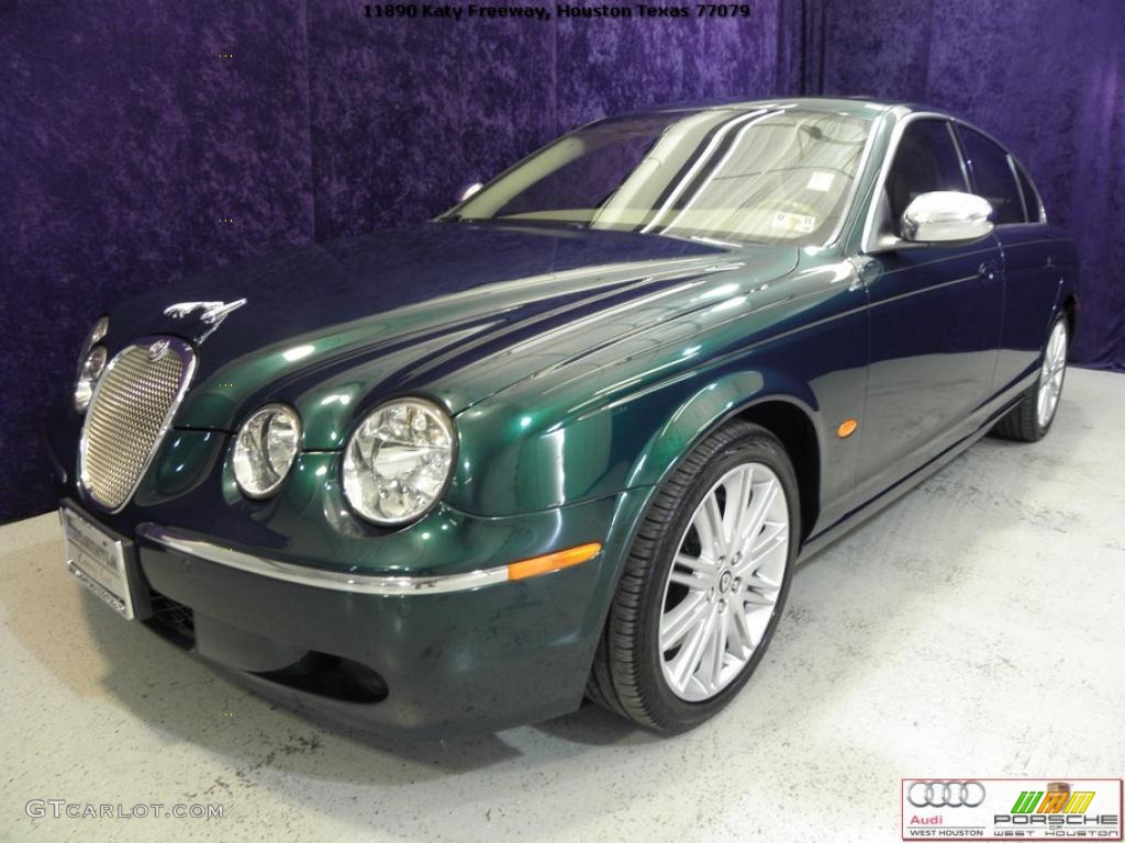 2008 S-Type 3.0 - British Racing Green / Champagne photo #2