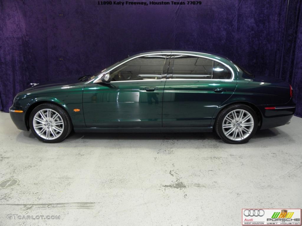 2008 S-Type 3.0 - British Racing Green / Champagne photo #3