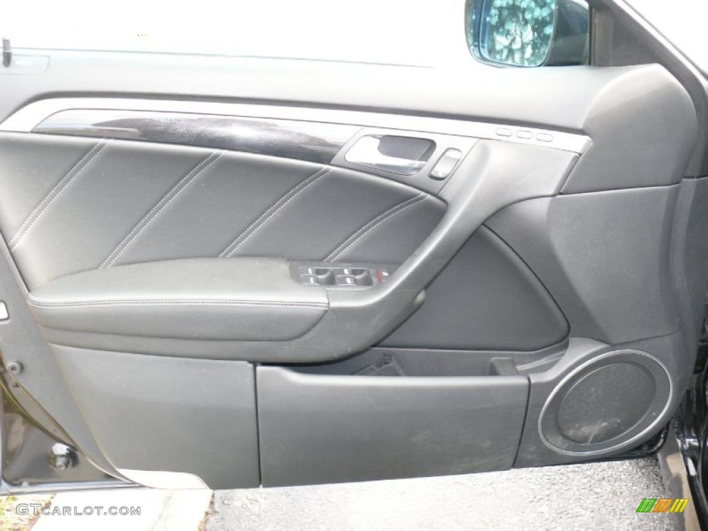 2008 Acura TL 3.5 Type-S Ebony/Silver Door Panel Photo #41025228