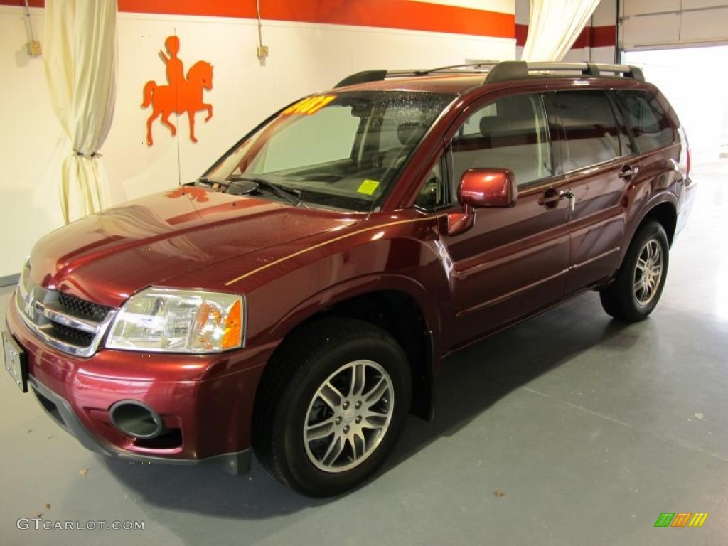 2006 Endeavor Limited AWD - Ultra Red Pearl / Sand Blast Beige photo #1