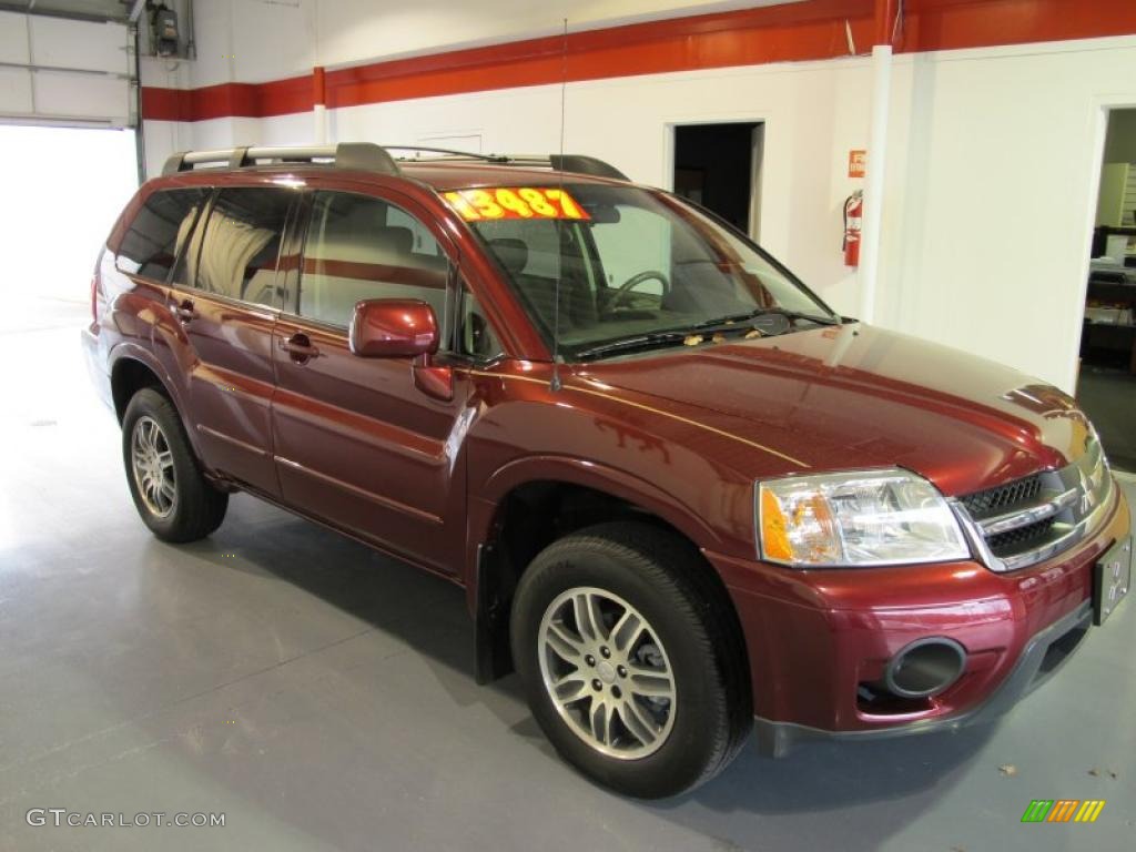 2006 Endeavor Limited AWD - Ultra Red Pearl / Sand Blast Beige photo #5