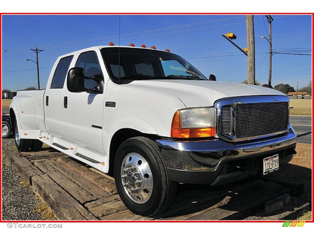 2000 F450 Super Duty XLT Crew Cab 4x4 Dually - Oxford White / Medium Graphite photo #14