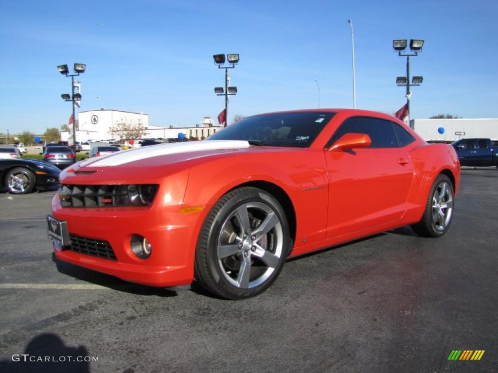 Inferno Orange Metallic 2010 Chevrolet Camaro SS/RS Coupe Exterior Photo #41028236