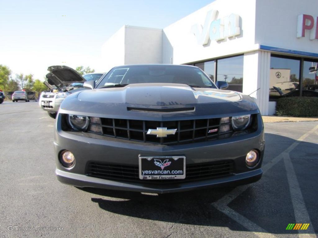 2010 Camaro SS/RS Coupe - Cyber Gray Metallic / Black photo #2