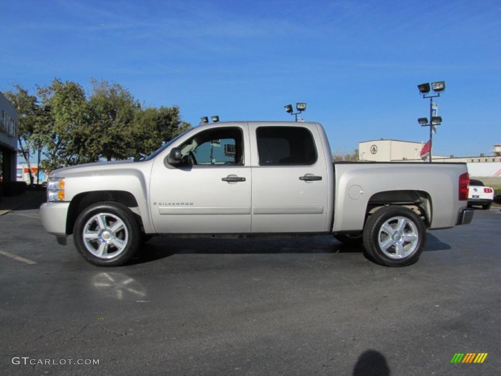 2008 Silverado 1500 LS Crew Cab - Silver Birch Metallic / Dark Titanium photo #4