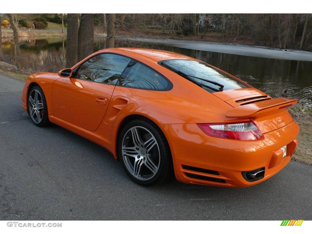 2007 911 Turbo Coupe - Orange / Black photo #4