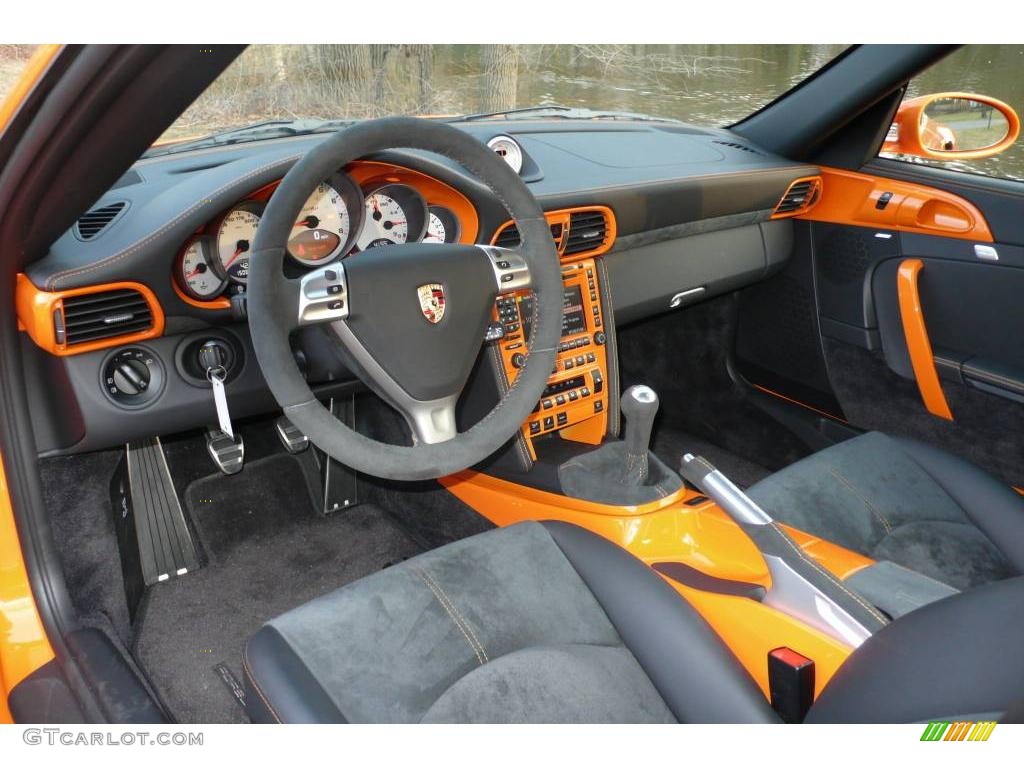 2007 911 Turbo Coupe - Orange / Black photo #12