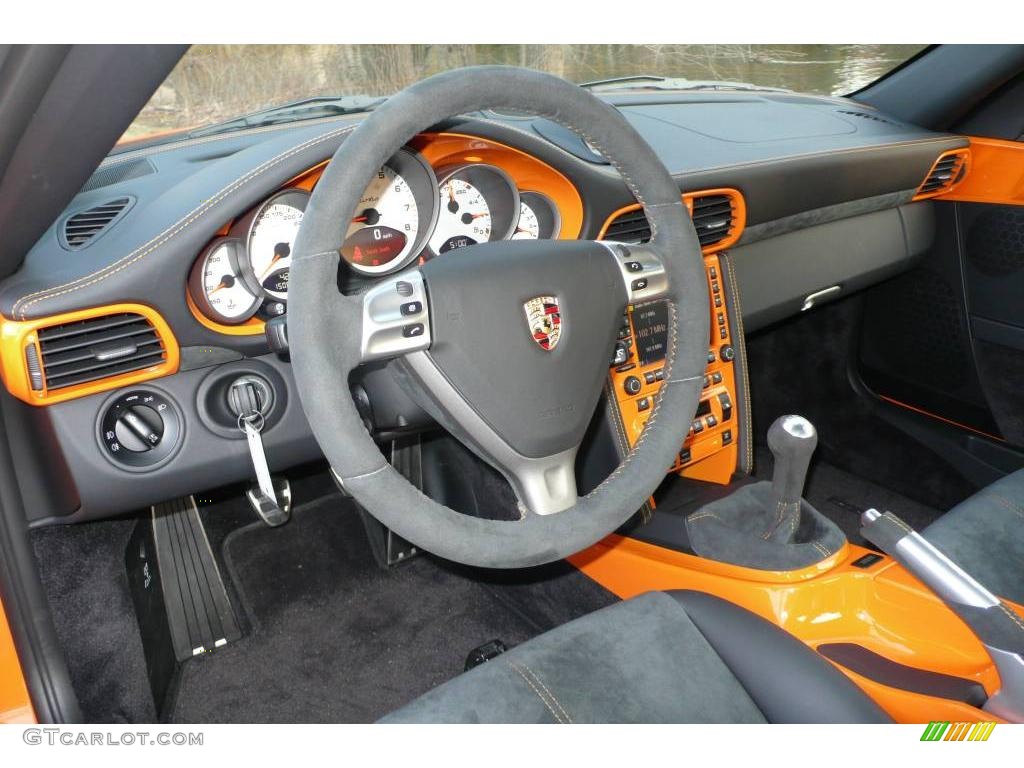 2007 911 Turbo Coupe - Orange / Black photo #21