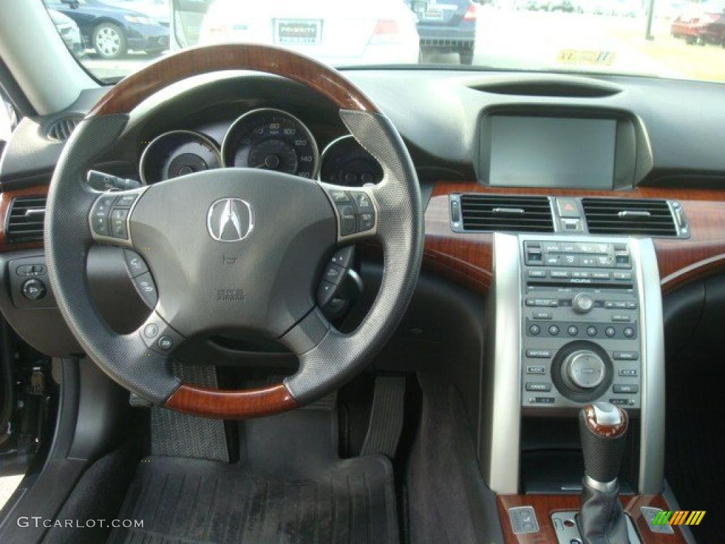 2009 Acura RL 3.7 AWD Sedan Ebony Dashboard Photo #41031876