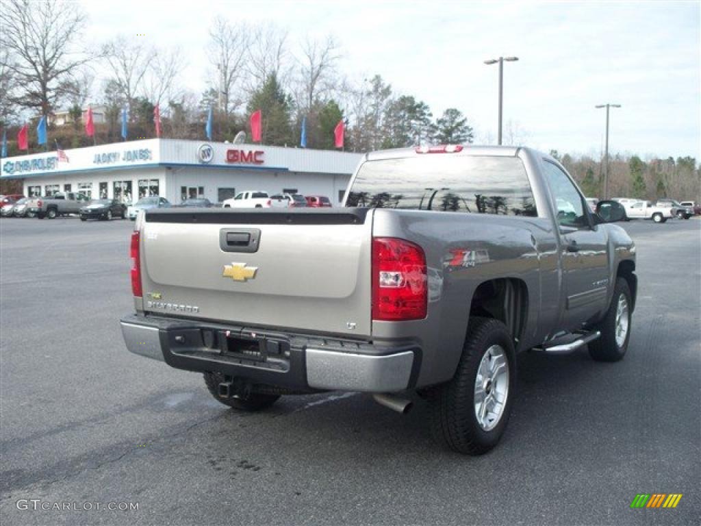 Graystone Metallic 2009 Chevrolet Silverado 1500 LT Regular Cab 4x4 Exterior Photo #41032612