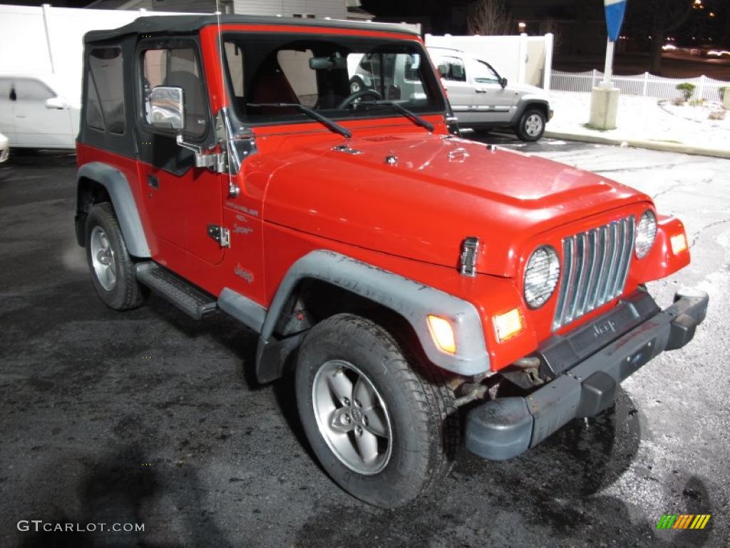 1999 Wrangler Sport 4x4 - Flame Red / Agate photo #5