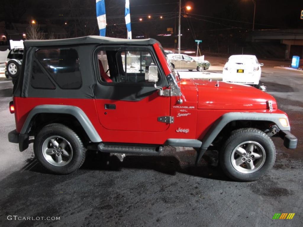 1999 Wrangler Sport 4x4 - Flame Red / Agate photo #6