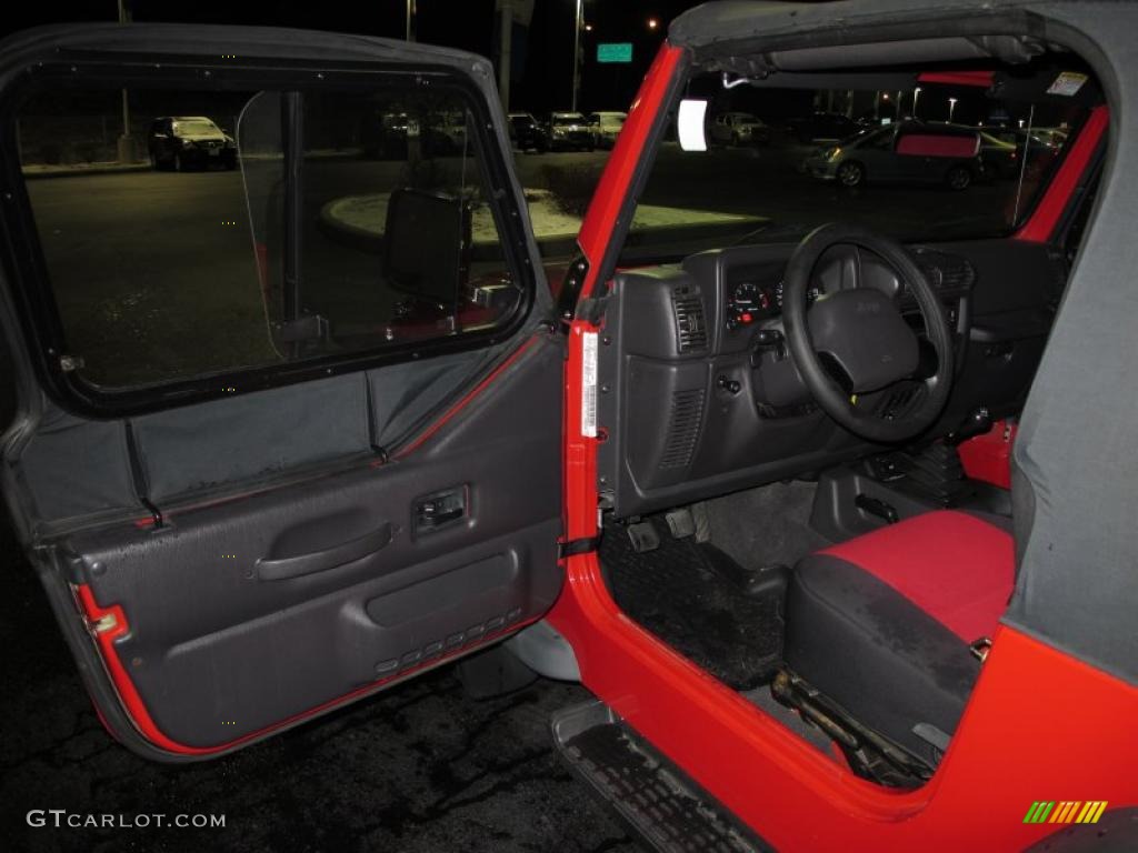 1999 Wrangler Sport 4x4 - Flame Red / Agate photo #10