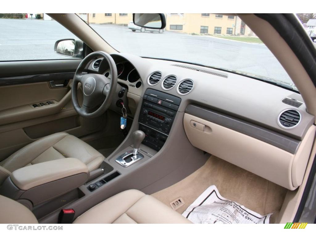 2003 Audi A4 1.8T Cabriolet Beige Dashboard Photo #41036256