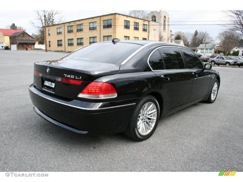 2005 7 Series 745Li Sedan - Jet Black / Black/Black photo #6