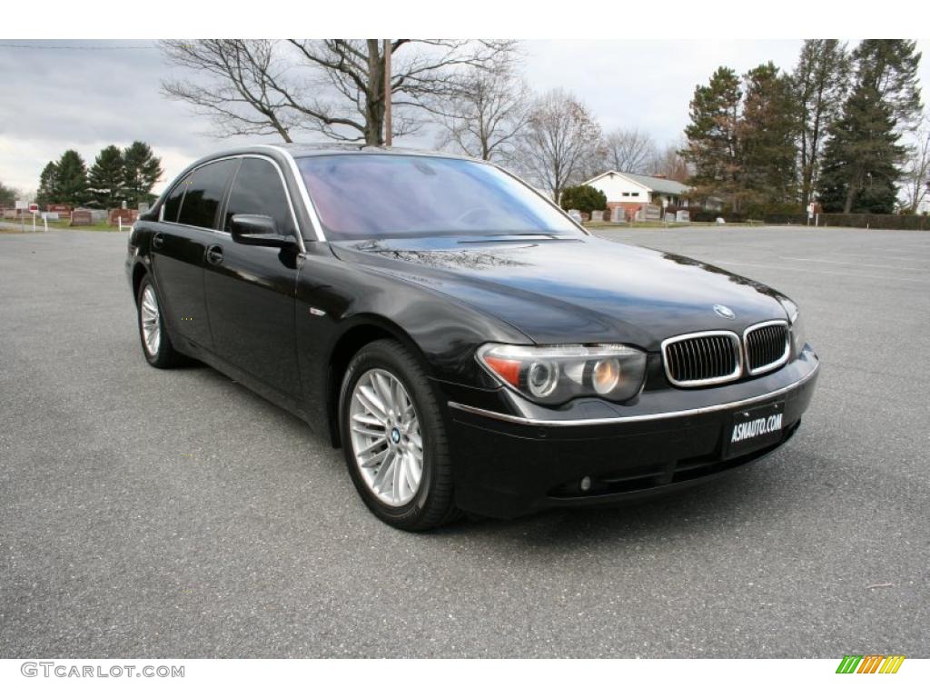 2005 7 Series 745Li Sedan - Jet Black / Black/Black photo #8