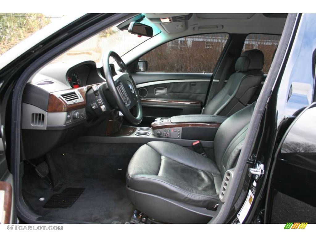 Black/Black Interior 2005 BMW 7 Series 745Li Sedan Photo #41036536