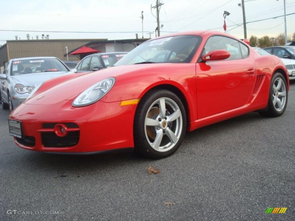 2007 Cayman  - Guards Red / Sand Beige photo #3