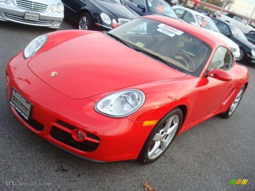 2007 Cayman  - Guards Red / Sand Beige photo #11