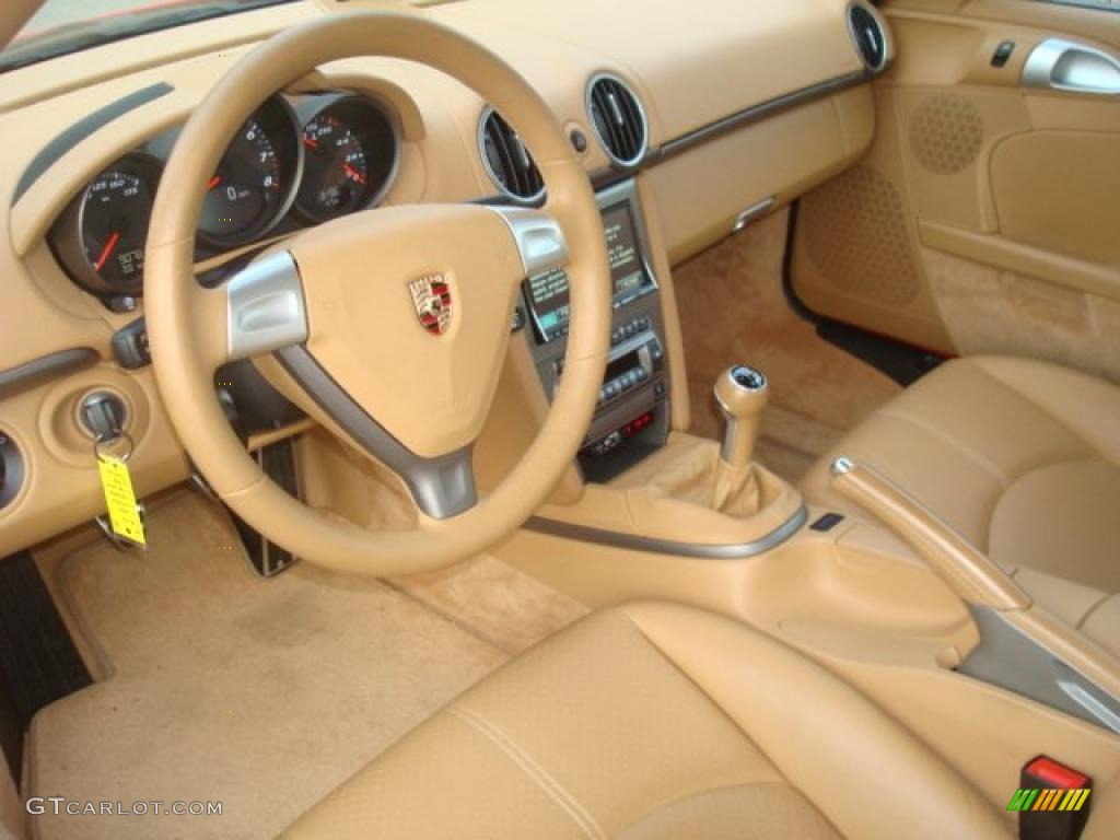 2007 Cayman  - Guards Red / Sand Beige photo #20