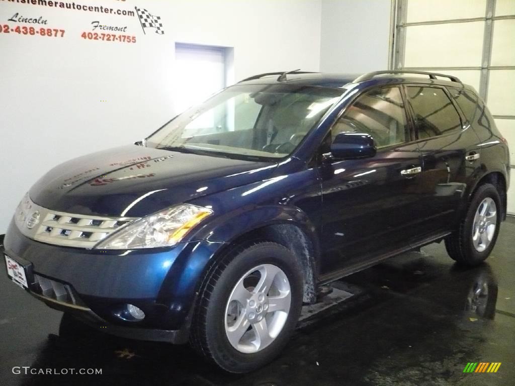 2003 Murano SL AWD - Midnight Blue Pearl / Charcoal photo #7