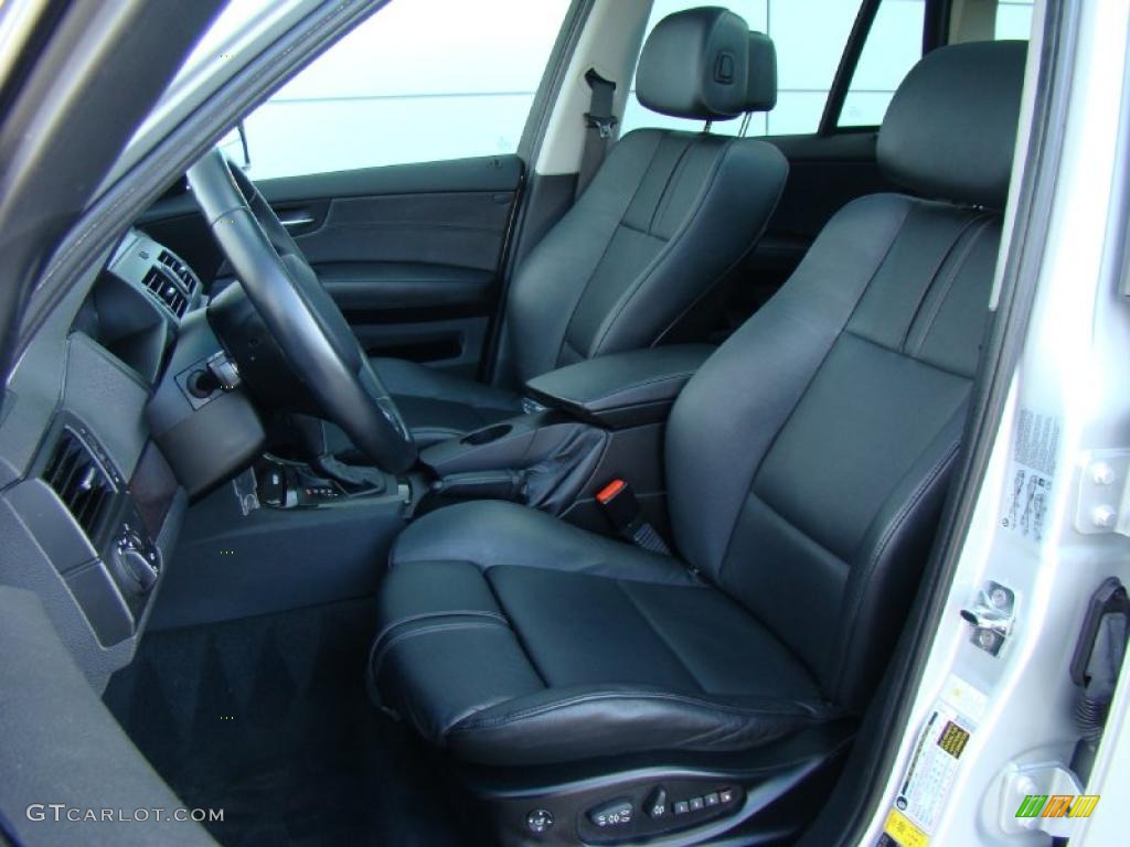Black Interior 2008 BMW X3 3.0si Photo #41041905