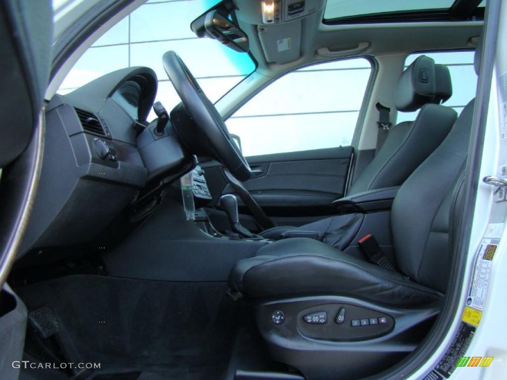 Black Interior 2008 BMW X3 3.0si Photo #41041925