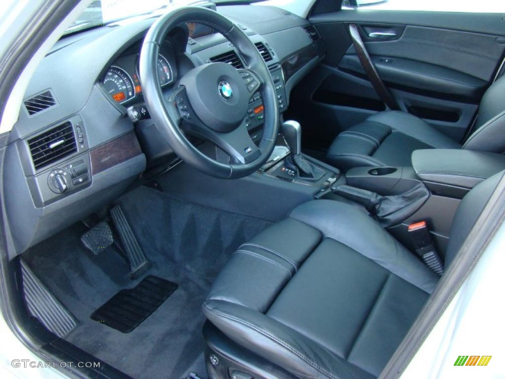 Black Interior 2008 BMW X3 3.0si Photo #41041937