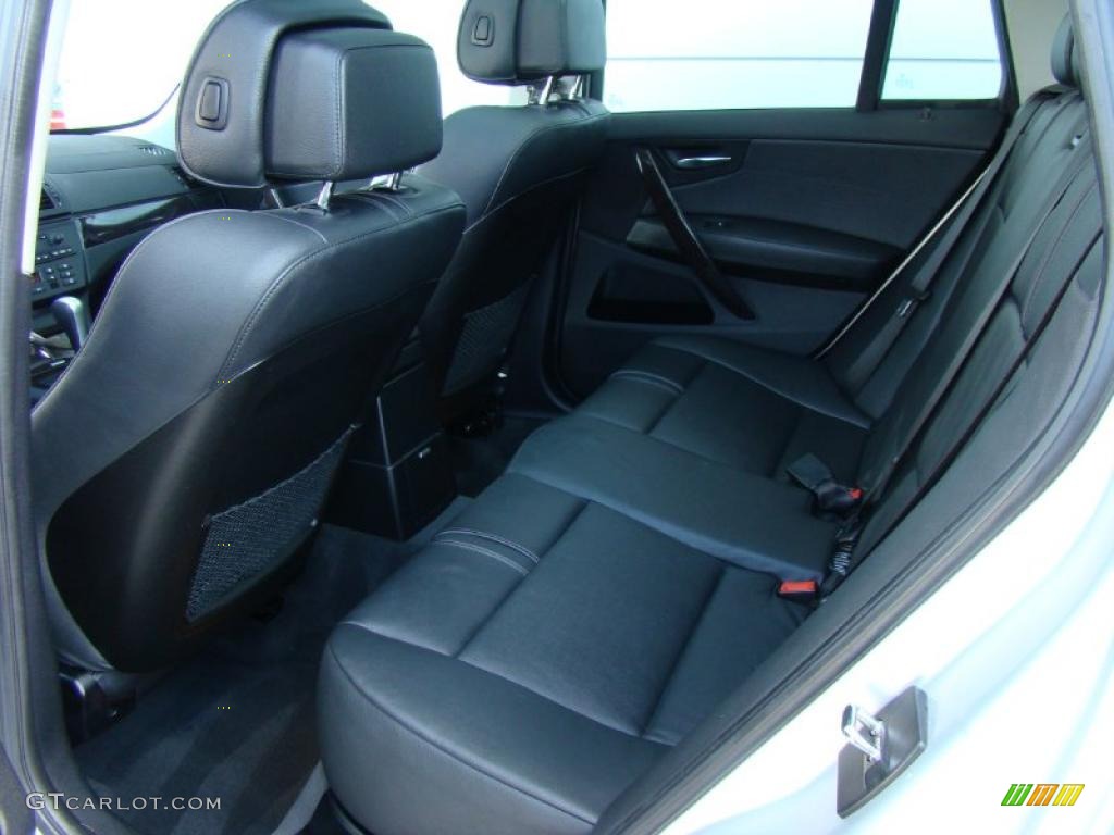 Black Interior 2008 BMW X3 3.0si Photo #41041949