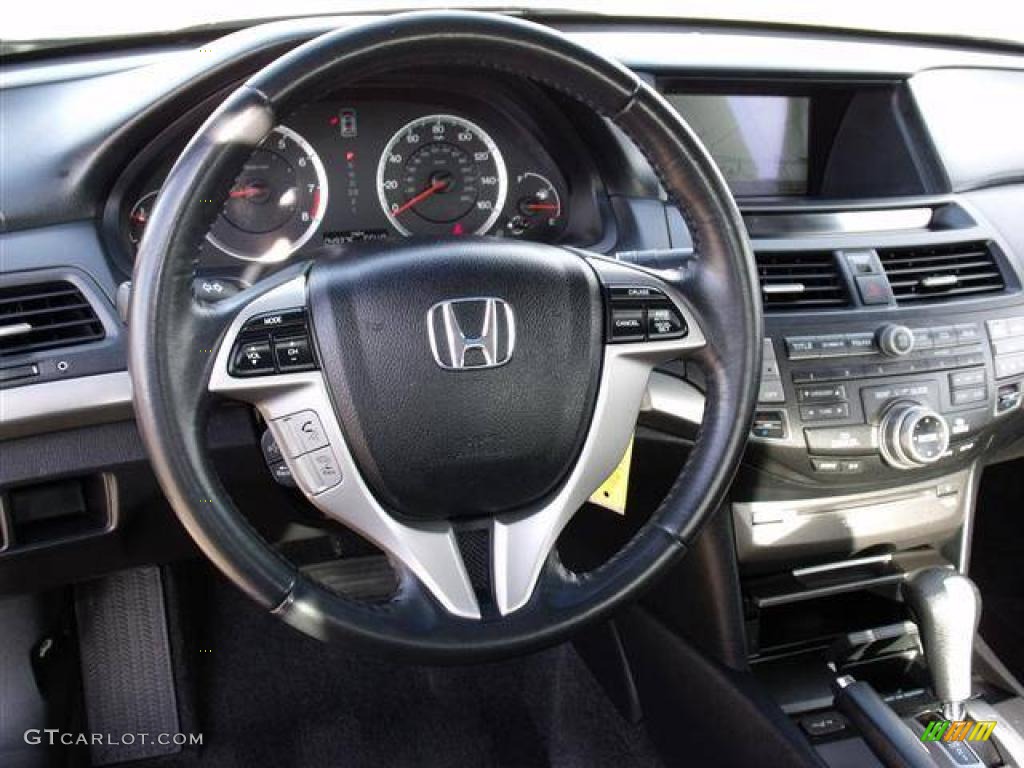 2008 Honda Accord EX-L Coupe Black Dashboard Photo #41043493