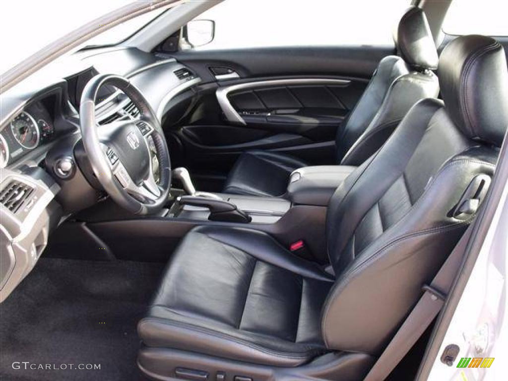 Black Interior 2008 Honda Accord EX-L Coupe Photo #41043501