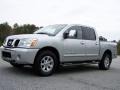 2005 Radiant Silver Nissan Titan LE Crew Cab 4x4  photo #2