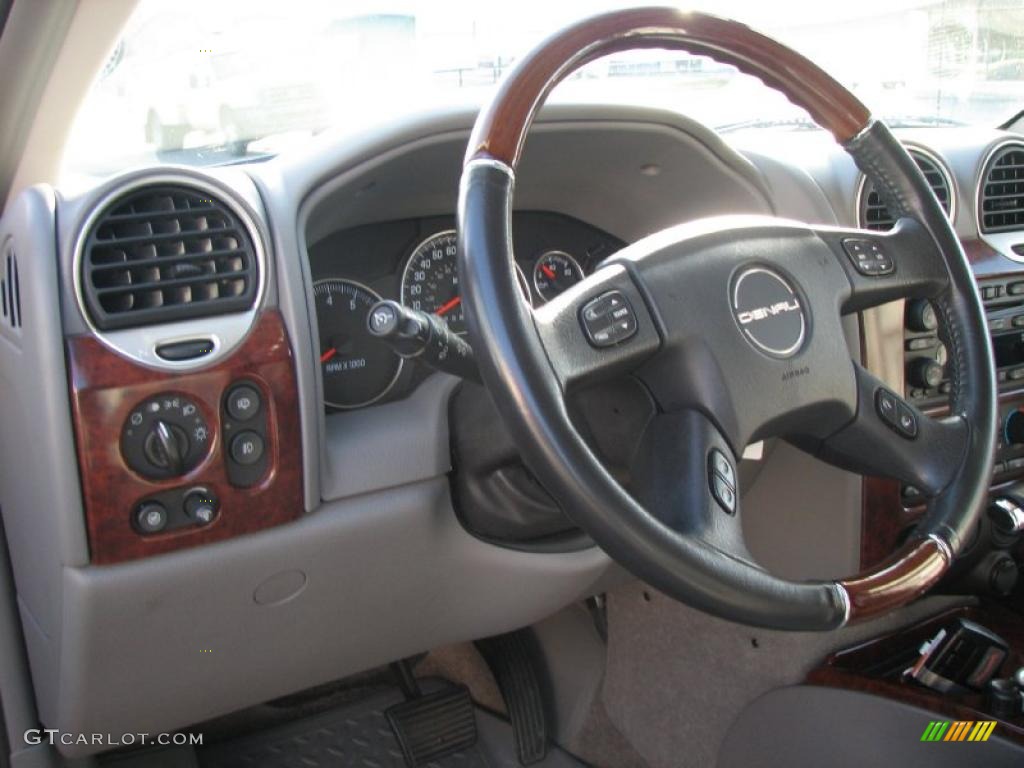 2006 GMC Envoy XL Denali Ebony Black Steering Wheel Photo #41045449