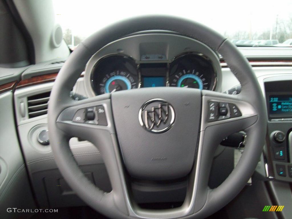 2011 Buick LaCrosse CXL AWD Dark Titanium/Light Titanium Steering Wheel Photo #41046977