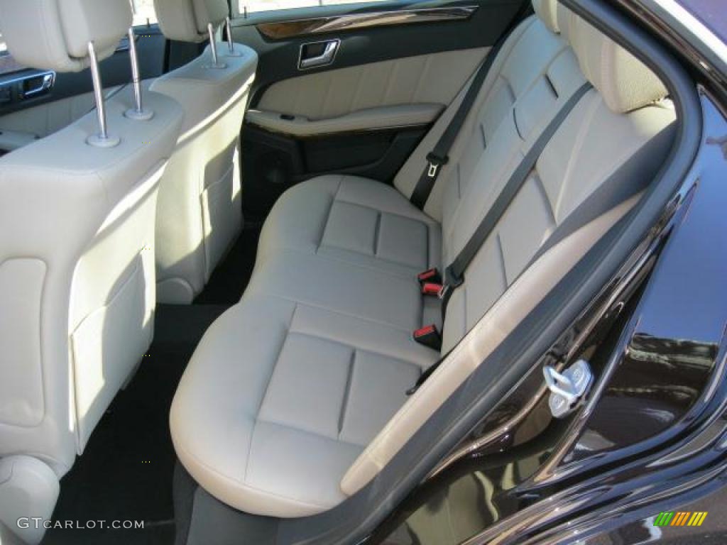 Almond/Black Interior 2011 Mercedes-Benz E 350 Sedan Photo #41047230