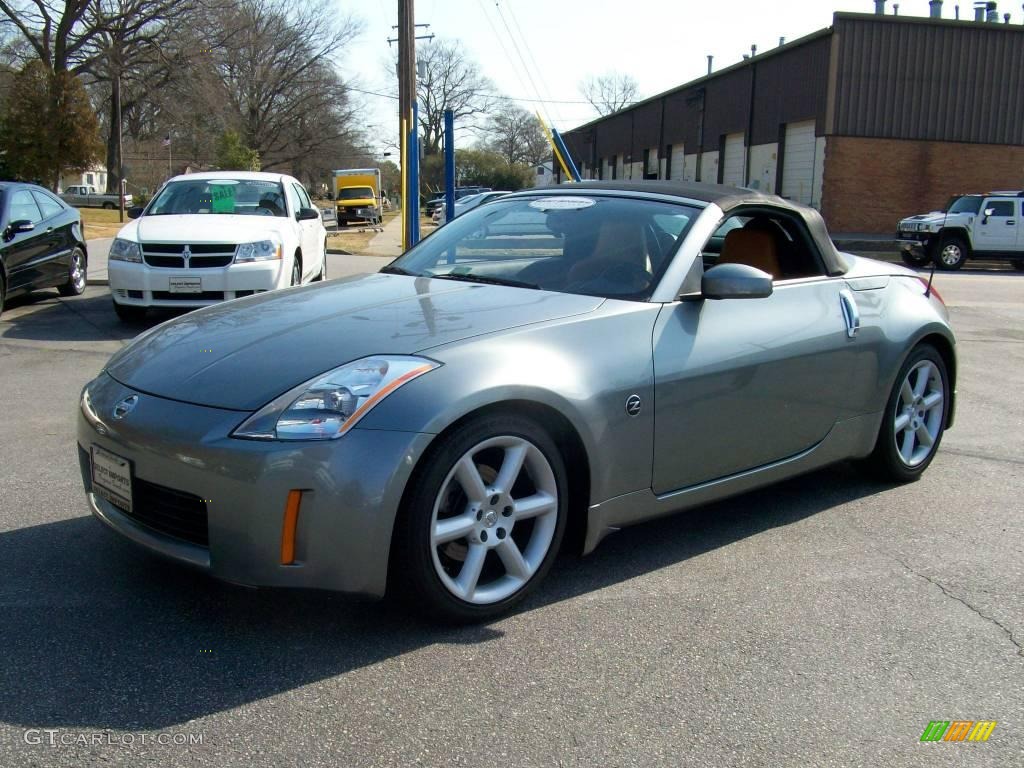 2005 350Z Touring Roadster - Silverstone Metallic / Burnt Orange photo #34