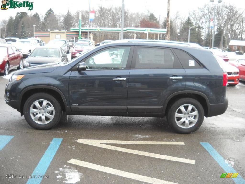 2011 Sorento LX AWD - Pacific Blue / Gray photo #6