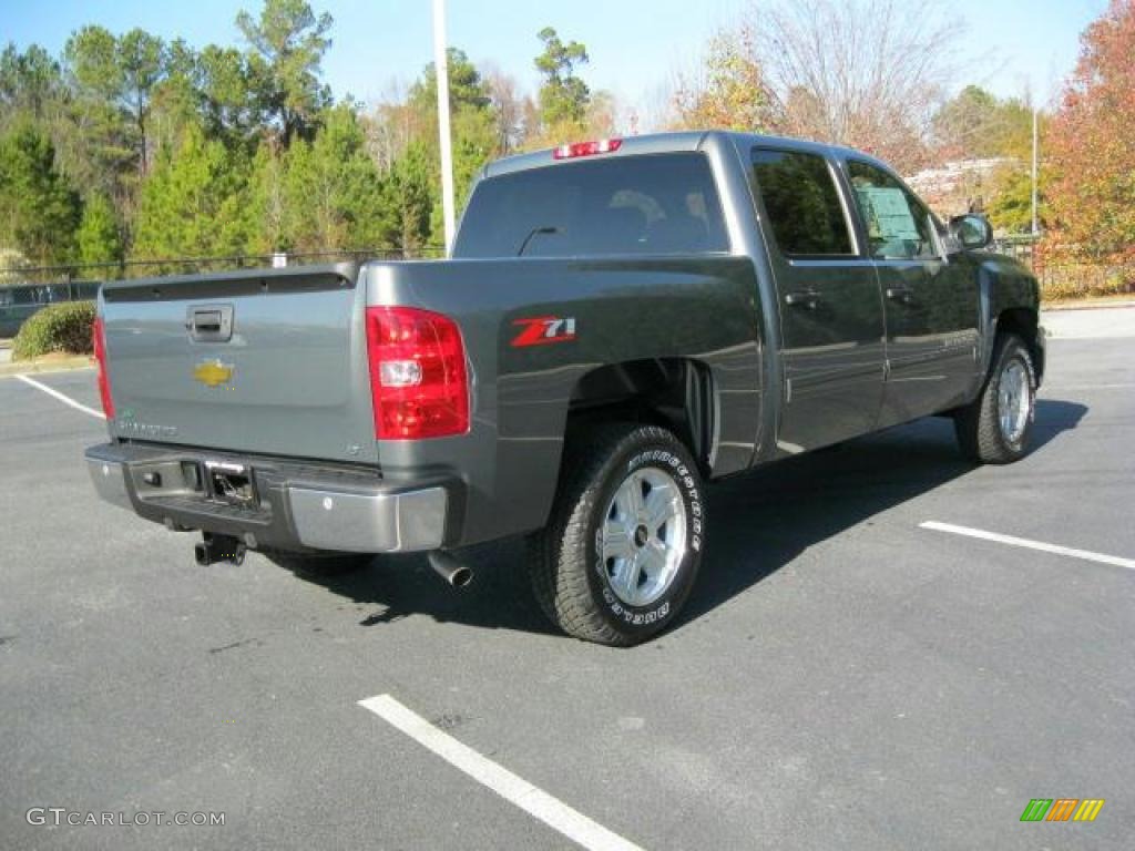 2011 Silverado 1500 LT Crew Cab - Steel Green Metallic / Ebony photo #2